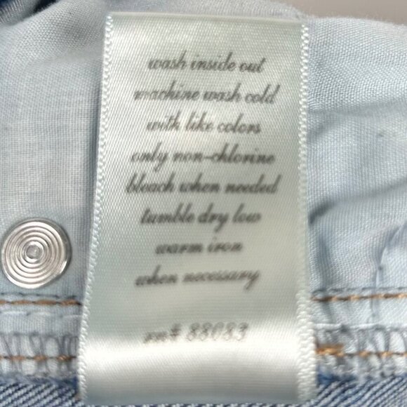 Harper 27 Embroidered Jean Shorts Cut Off Denim Concert Boho - Picture 6 of 6